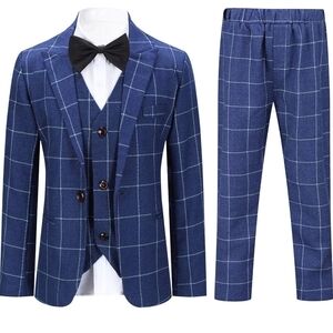 Boys Size 10 Blue Plaid Suit Set